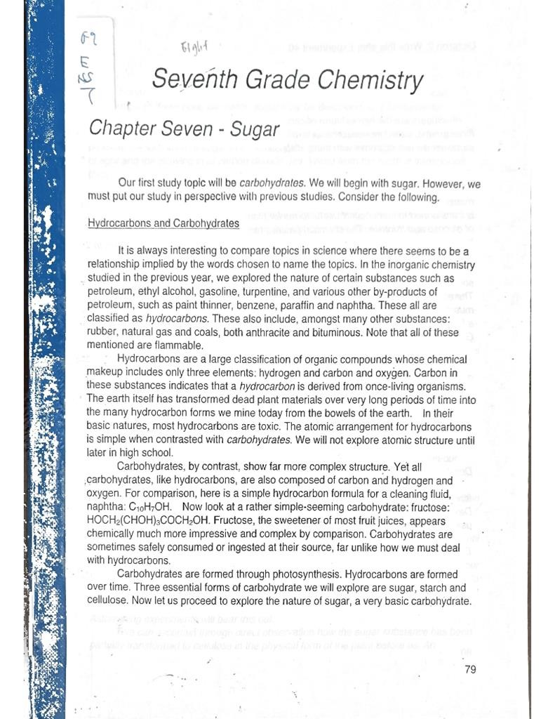 Eight Grade Chemistry