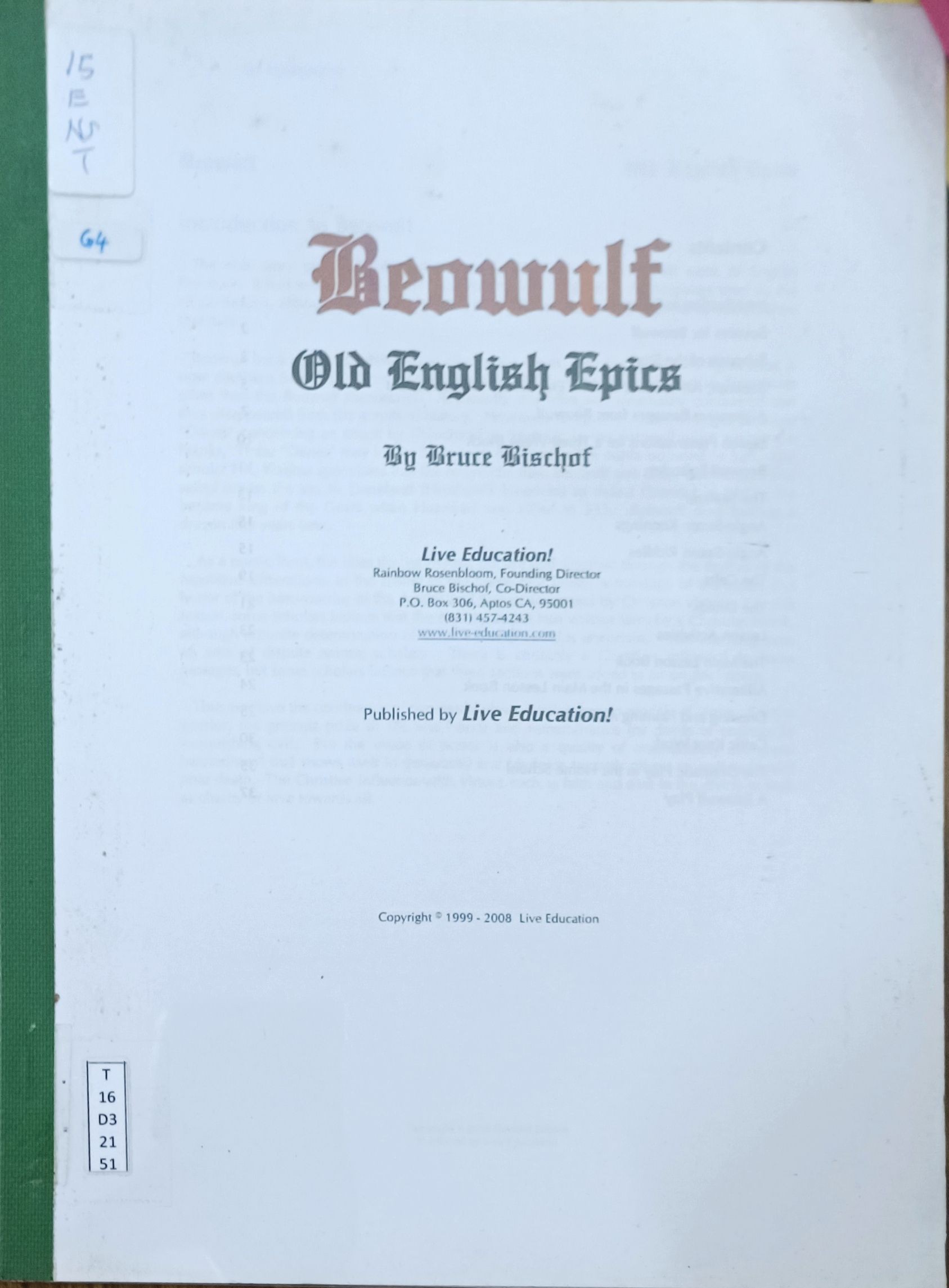 Beowulf : Old English Epics