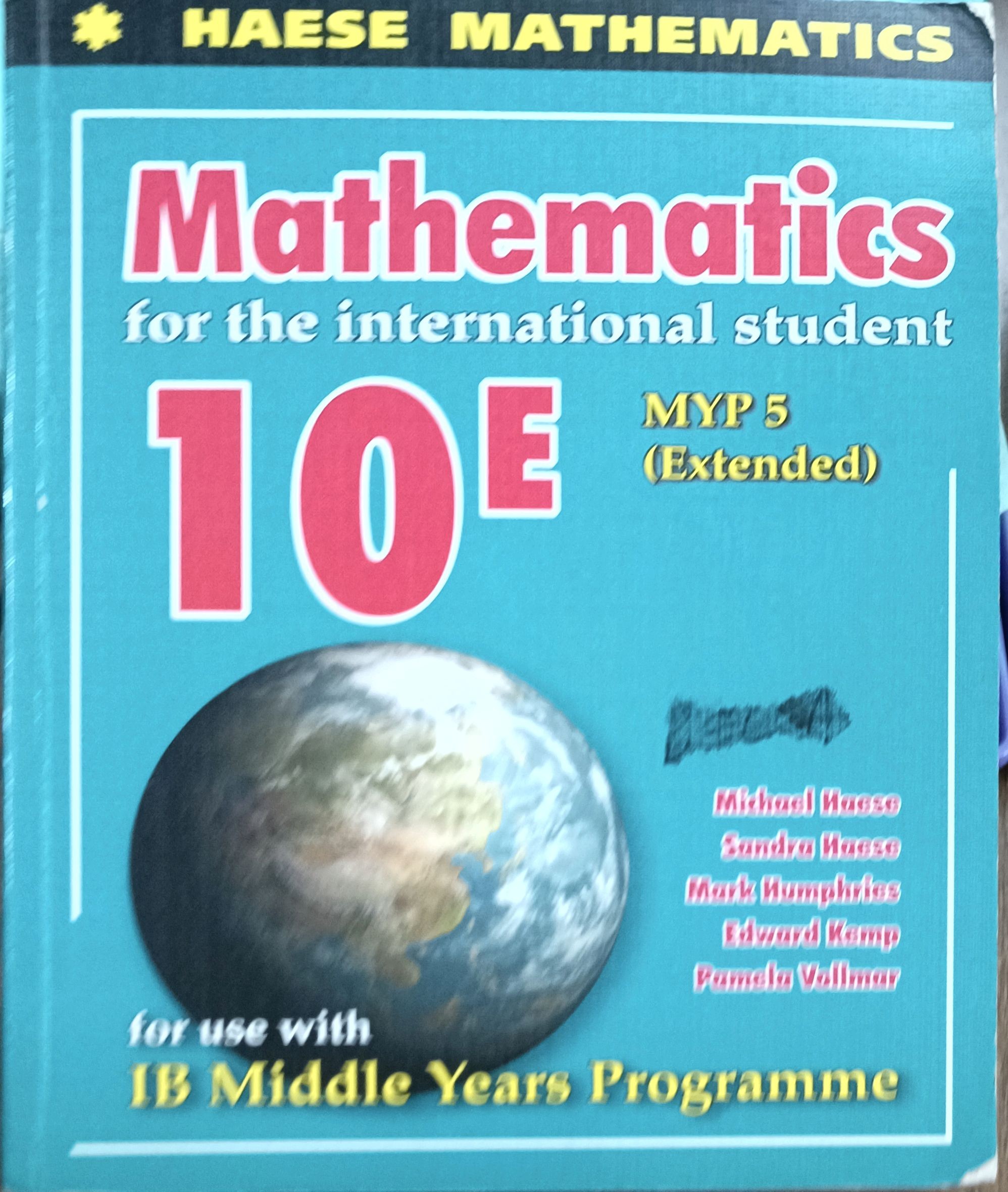Mathematics for the international student 10E MYP 5 (Extended) IB