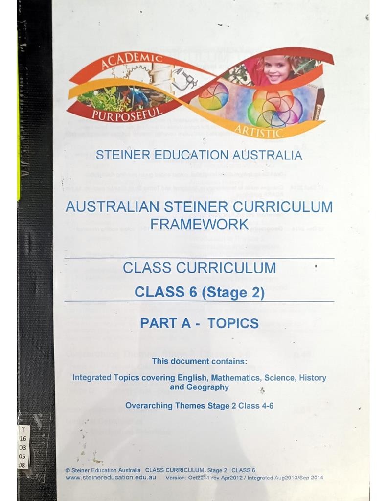 Australian Steiner Curriculum Framework - Class Curriculum (Class 6 - Stage 2)