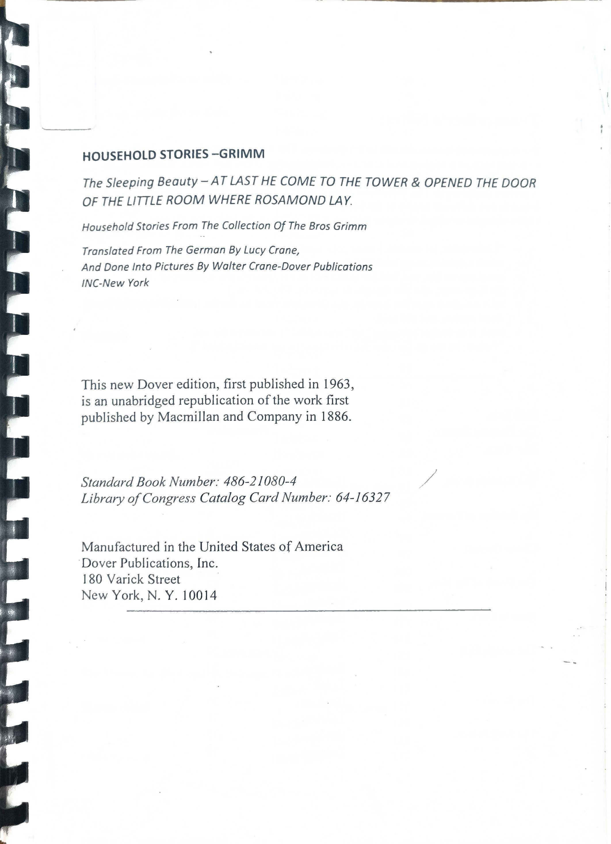 Household Stories - Grimm